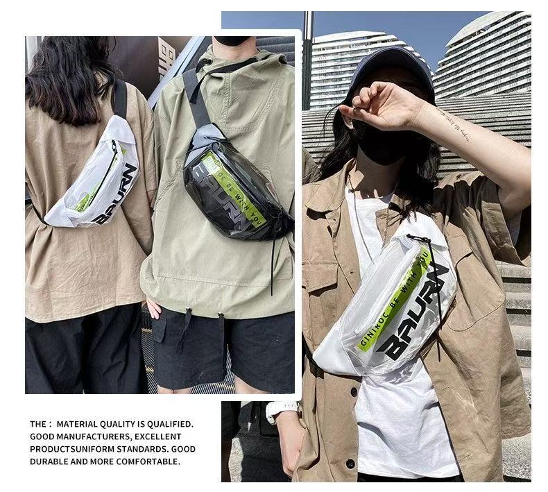 Futuristic Clear PVC Crossbody Bag - Cyberpunk Style