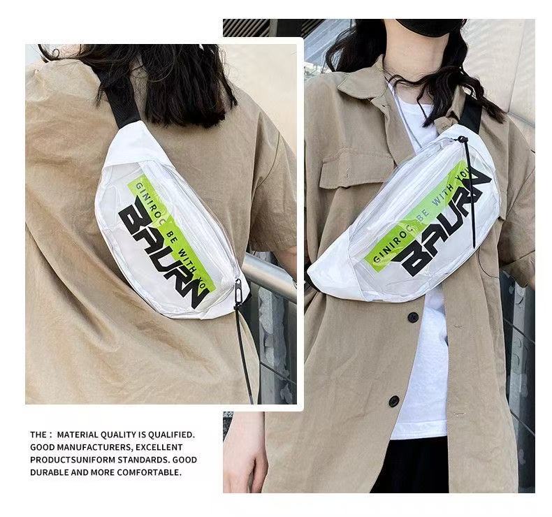 Futuristic Clear PVC Crossbody Bag - Cyberpunk Style