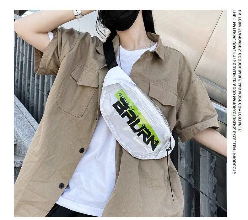Futuristic Clear PVC Crossbody Bag - Cyberpunk Style